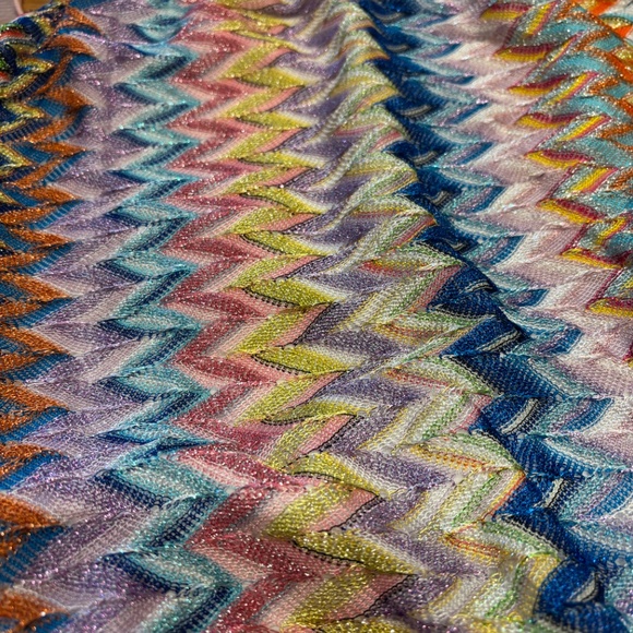 Missoni One Piece Swimsuit in Multicolour Chevron Lamé 38 - Picture 10 of 12